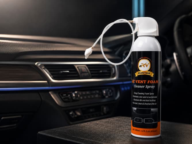 RUSTAR AC Vent Foam Cleaner Spray 600ml