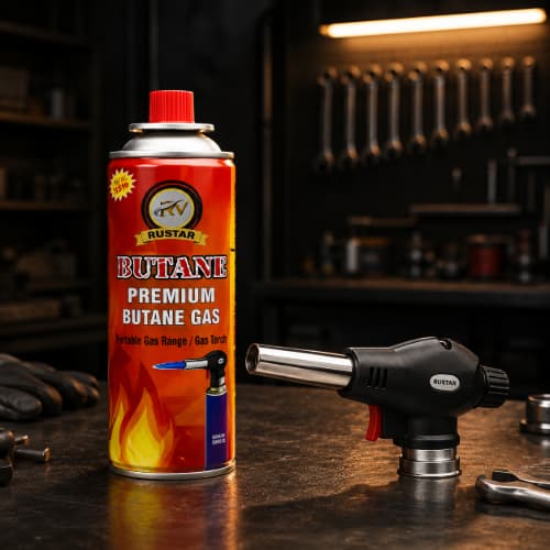 RUSTAR Premium Butane Gas for Portable Gas Range & Gas Torch