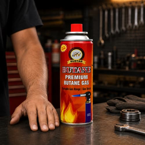 RUSTAR Premium Butane Gas for Portable Gas Range & Gas Torch