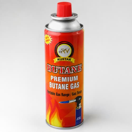 RUSTAR Premium Butane Gas 230g x 2 Cans | Portable Butane Gas Canister Pack