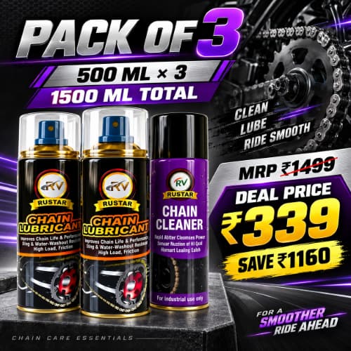 Rustar Chain Lube & Cleaner Pack of 3 – 500ml x 3
