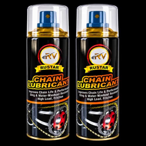 Rustar Chain Lubricant Spray for Bike & Motorcycle | 500ml × 2 Pack