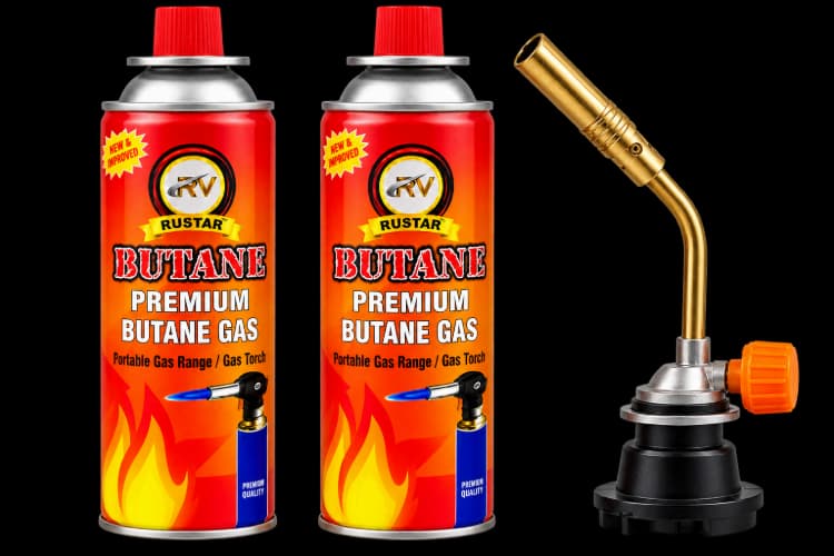 2 x 230g Butane Gas + Manual Torch Combo