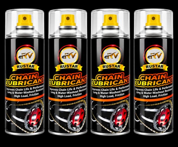 Rustar Chain Lubricant Pack of 4 – 150 ml Each | Motorcycle & Bike Chain Lube