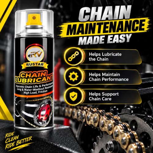 Rustar Chain Lubricant Pack of 4 – 150 ml Each | Motorcycle & Bike Chain Lube