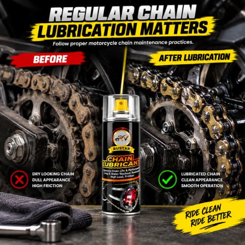 Rustar Chain Lubricant Pack of 4 – 150 ml Each | Motorcycle & Bike Chain Lube
