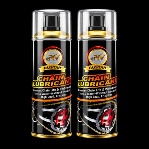 RUSTAR Chain Lubricant for Motorcycle & Bike Chain – Pack of 2, 150 ML Each