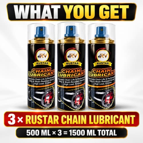 RUSTAR Chain Lubricant 500 ML Combo Pack of 3