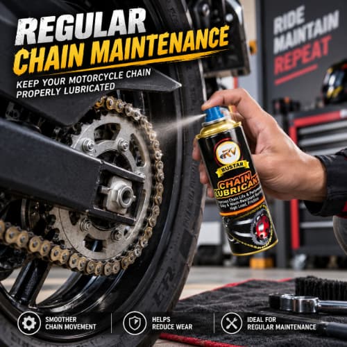 RUSTAR Chain Lubricant 500 ML Combo Pack of 3